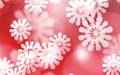 snowflakes on red