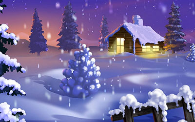 Christmas winter scene