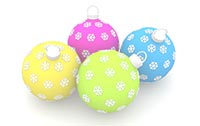 colorful Christmas ornaments