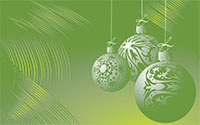 Christmas ornaments green