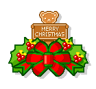 Merry Christmas holly bear