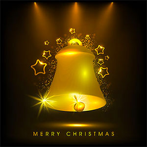 Merry Christmas lights stars bell