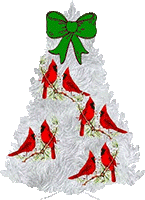 Christmas tree with birds