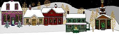 animated Christmas village