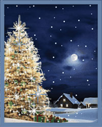 Christmas tree scene