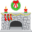 santa fireplace animation