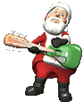 Santa playing guitar animation