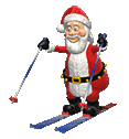 Santa skiing animation