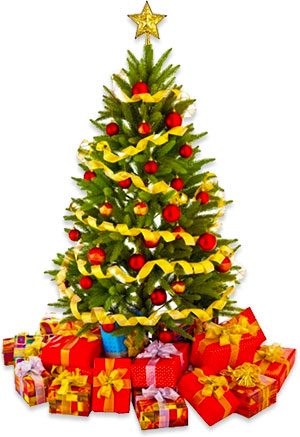 animated christmas tree with presents