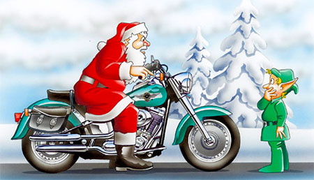 Santa motorcycle