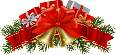 presents, bells, ribbons