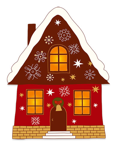 Christmas House Clipart - Animated Christmas Houses