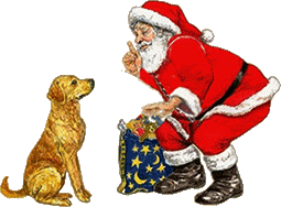 Santa and dog