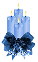 animated candles with ribbon