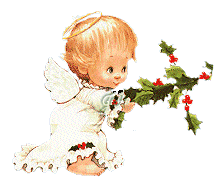 animated Angel with holly