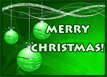 Merry Christmas with ornaments