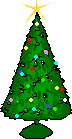 Christmas tree with dancing lights
