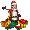 Santa with Christmas gifts