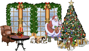 Santa and Christmas tree
