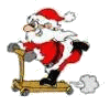 Santa on his scooter