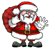 Santa waving to the boys and girls