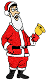 Santa ringing a bell animated