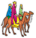 three wise men riding