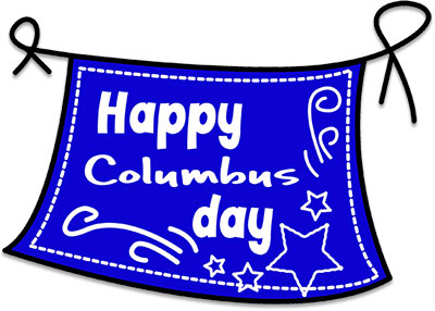 columbus day banner
