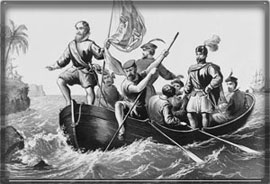 The landing of Columbus at San Salvador c.1876