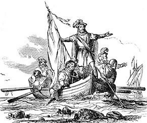 Columbus arrives in the new world