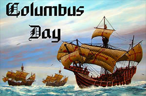 Columbus Day with the Niña, Pinta and Santa Maria