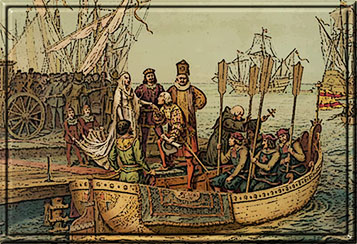 Columbus begins his journey