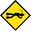 caution - divers graphic