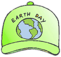 Earth Day hat in green