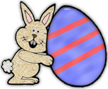 bunny with great big easter egg