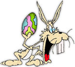 rabbit finds Easter egg