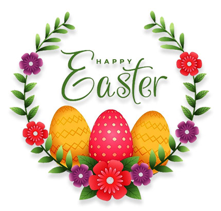 Happy Easter flowers
