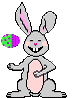 animated bunny with Easter egg