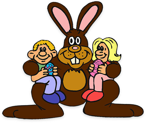 Easter Bunny and children