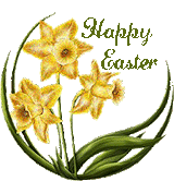 Happy Easter flowers animation
