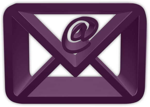 3D envelope purple