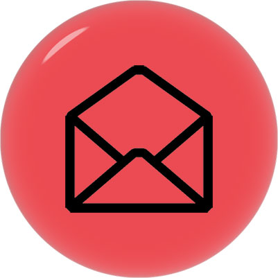 black on red envelope for email