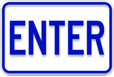 blue enter sign