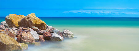 beach with stones