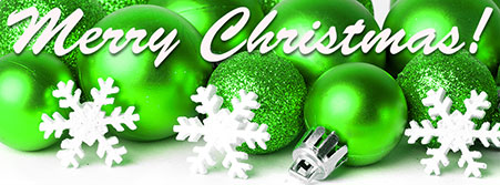 Merry Christmas and ornaments