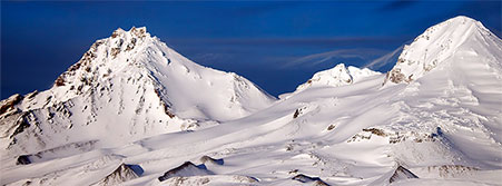 snow covered mountains