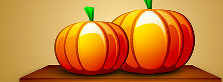 two pumpkins
