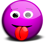 purple smiley