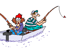 man and woman fishing