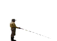 man fly fishing